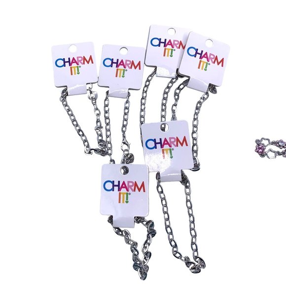 Charm-It Charm Bracelet Choice of Pink Silver Tone Suite Life NOS - Picture 11 of 12